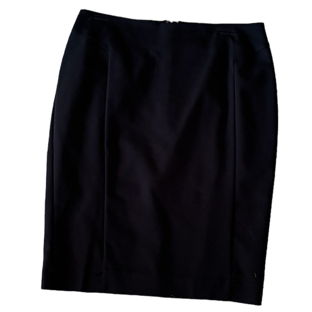 Apt. 9 Torie Black Pencil Skirt with Zippered Back and Pleats Size 10